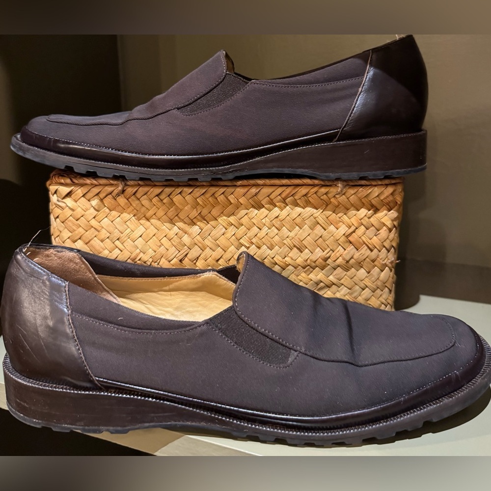 Rangoni Firenze Italy Brown Stretch Slip On Loafers Comfort Minimalist Women 9